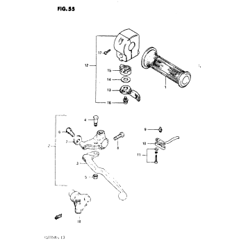 LEFT HANDLE SWITCH (GS1150EF/EF2/EG)