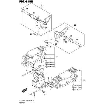 FOOTREST (VL1500BL7 E28)