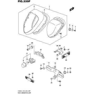REAR COMBINATION LAMP (VL800TL7 E33)