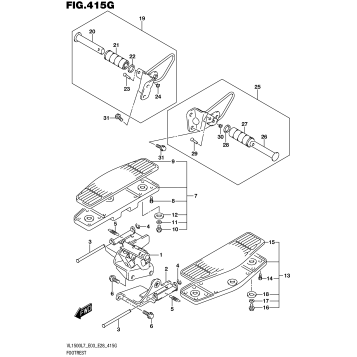FOOTREST (VL1500TL7 E33)