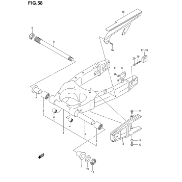 REAR SWINGING ARM (MODEL K3/K4)