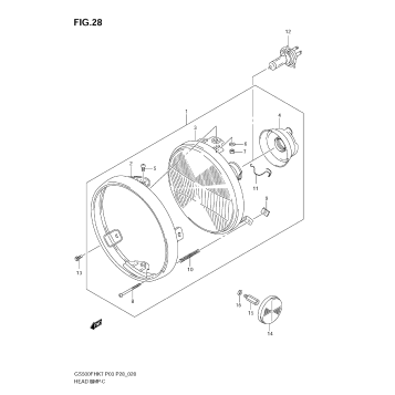 HEADLAMP (GS500H E28, E95)