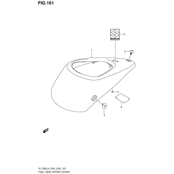 FUEL TANK UPPER COVER (VL1500BL4 E03)