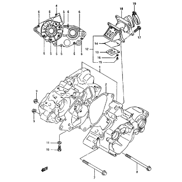 CRANKCASE (MODEL L/M/N/P/R/S)