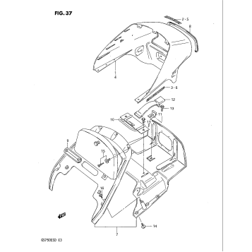 SEAT TAIL COVER (GS750ED)