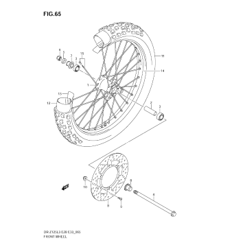 FRONT WHEEL (DR-Z125LL3 E33)
