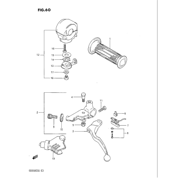 LEFT HANDLE SWITCH (GS550ES3/ESE/ESF/ESG)