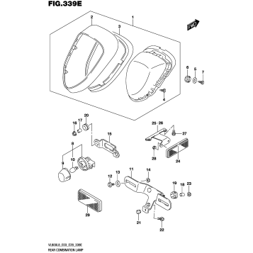 REAR COMBINATION LAMP (VL800TL8 E28)