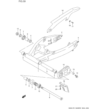 REAR SWINGING ARM (MODEL P/R)