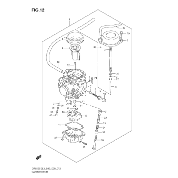 CARBURETOR (DR650SEL3 E28)