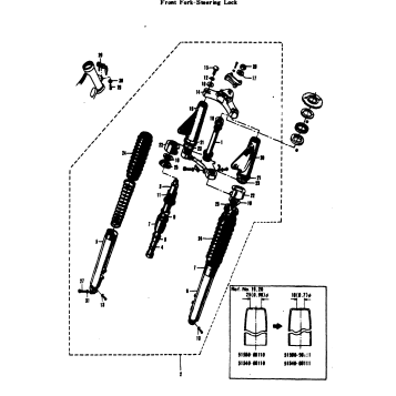 FRONT FORK-STEERING LOCK