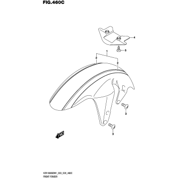 FRONT FENDER (SEE NOTE 1) 460C