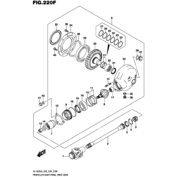 PROPELLER SHAFT/FINAL DRIVE GEAR (VL1500TL8 E28)