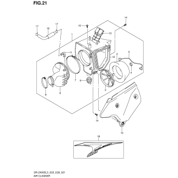 AIR CLEANER (DR-Z400SL3 E33)