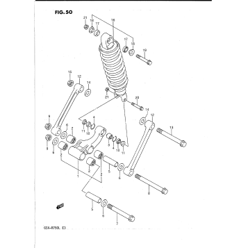 REAR CUSHION LEVER (MODEL J/K)