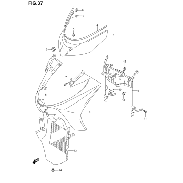 FRONT LEG SHIELD (MODEL K3/K4)
