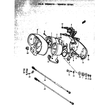 SPEEDOMETER - TACHOMETER (GS750B)