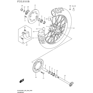 REAR WHEEL (DR-Z400SM3 E28)