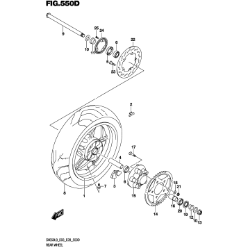 REAR WHEEL (SV650AL9 E33)