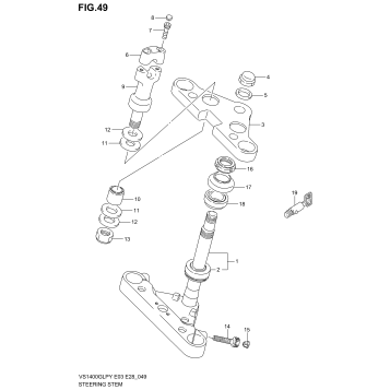 STEERING STEM (MODEL T/V/W/X)