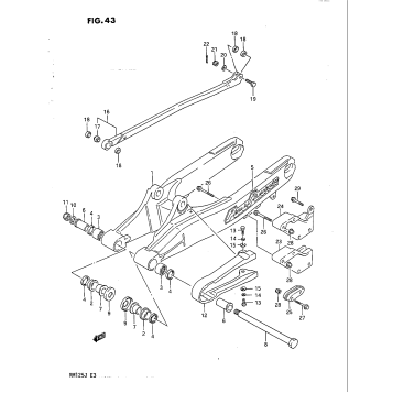 REAR SWINGING ARM (MODEL G/H)