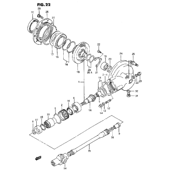 PROPELLER SHAFT - FINAL DRIVE GEAR