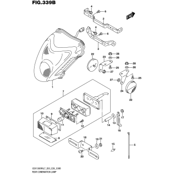 REAR COMBINATION LAMP (GSX1300RAL7 E28)