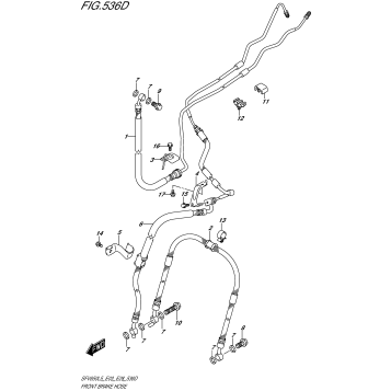 FRONT BRAKE HOSE (SFV650AL5 E28)