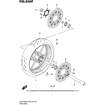 FRONT WHEEL (GSX-R1000AL8 E33) (FOR YKV)