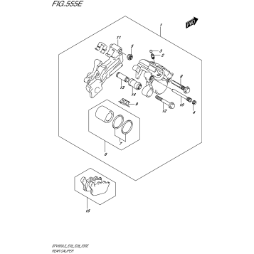 REAR CALIPER (SFV650AL5 E33)
