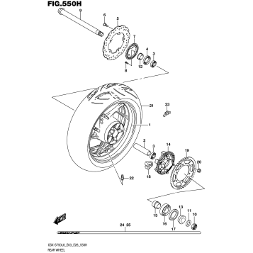 REAR WHEEL (GSX-S750AZL8 E33)