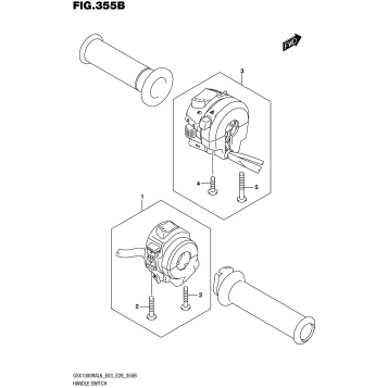 HANDLE SWITCH (GSX1300RAL6 E28)