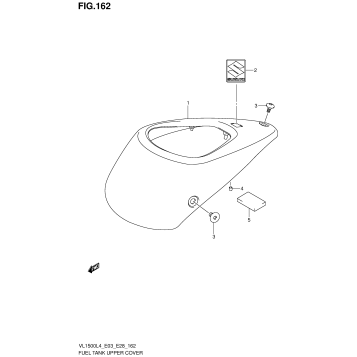 FUEL TANK UPPER COVER (VL1500BL4 E28)