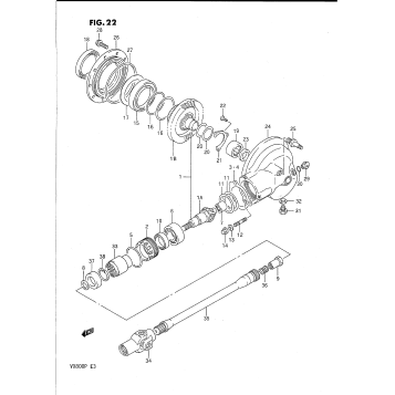 PROPELLER SHAFT - FINAL DRIVE GEAR