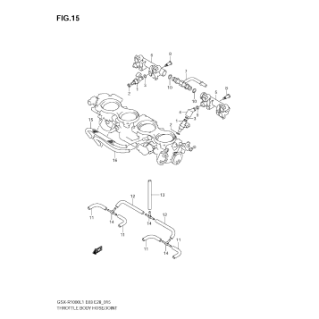 THROTTLE BODY HOSE/JOINT (GSX-R1000L1 E28)