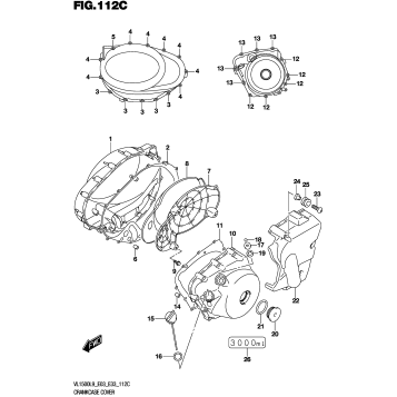 CRANKCASE COVER (VL1500TL9 E03)