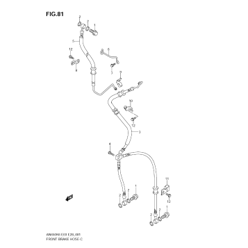 FRONT BRAKE HOSE (AN650AK6/AK7/AK8/AK9)