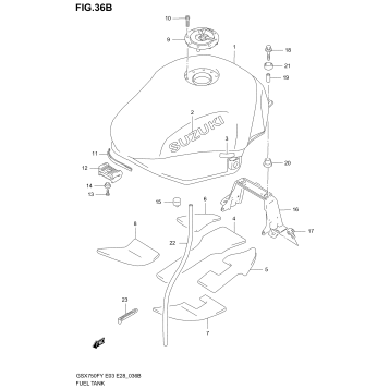 FUEL TANK (MODEL K2/K3)