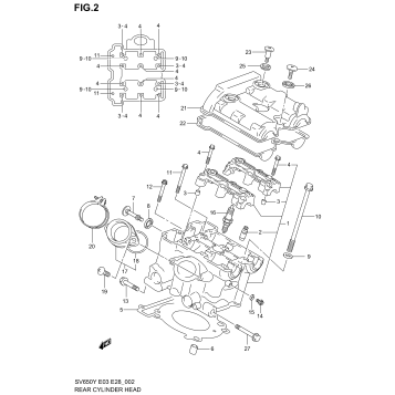 REAR CYLINDER HEAD