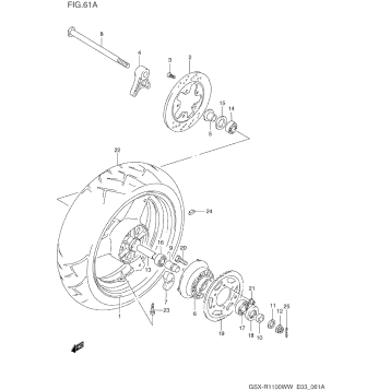 REAR WHEEL (MODEL S/T/V/W)