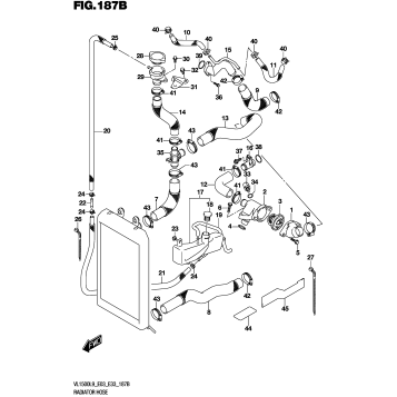 RADIATOR HOSE (VL1500BL9 E33)
