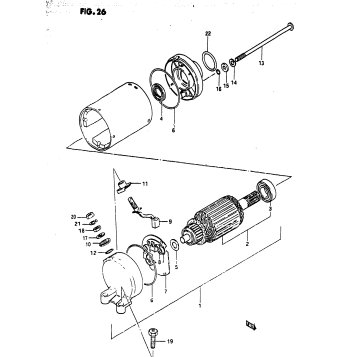 STARTING MOTOR (GS1100 ESD)
