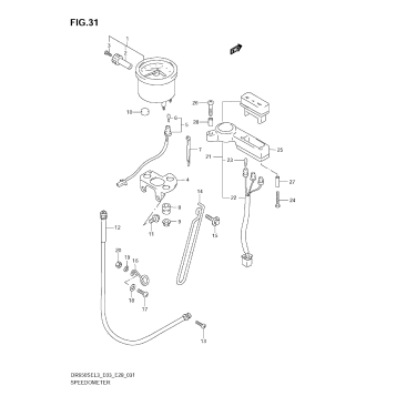 SPEEDOMETER (DR650SEL3 E28)