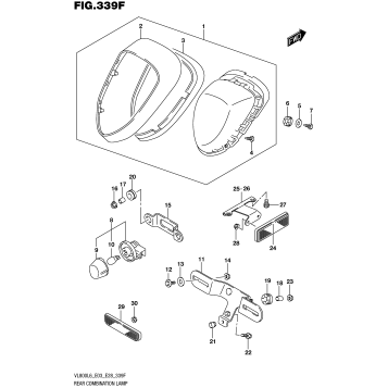 REAR COMBINATION LAMP (VL800TL6 E33)