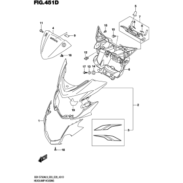 HEADLAMP HOUSING (GSX-S750YAL9 E28)