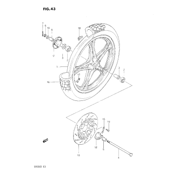 FRONT WHEEL (GR650D)
