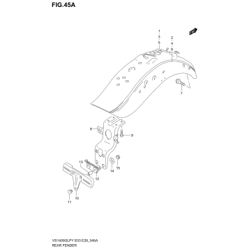 REAR FENDER (MODEL V/W/X)