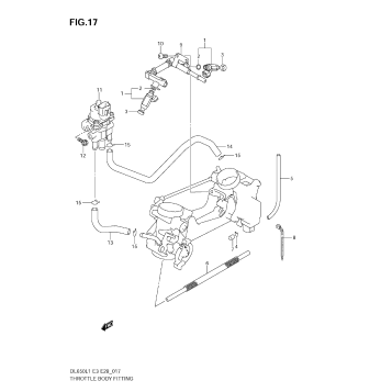 THROTTLE BODY FITTING (DL650 L1 E3)
