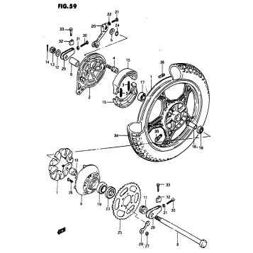 REAR WHEEL (MODEL D)