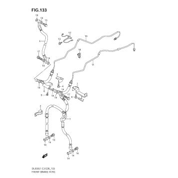 FRONT BRAKE HOSE (DL650A L1 E33)